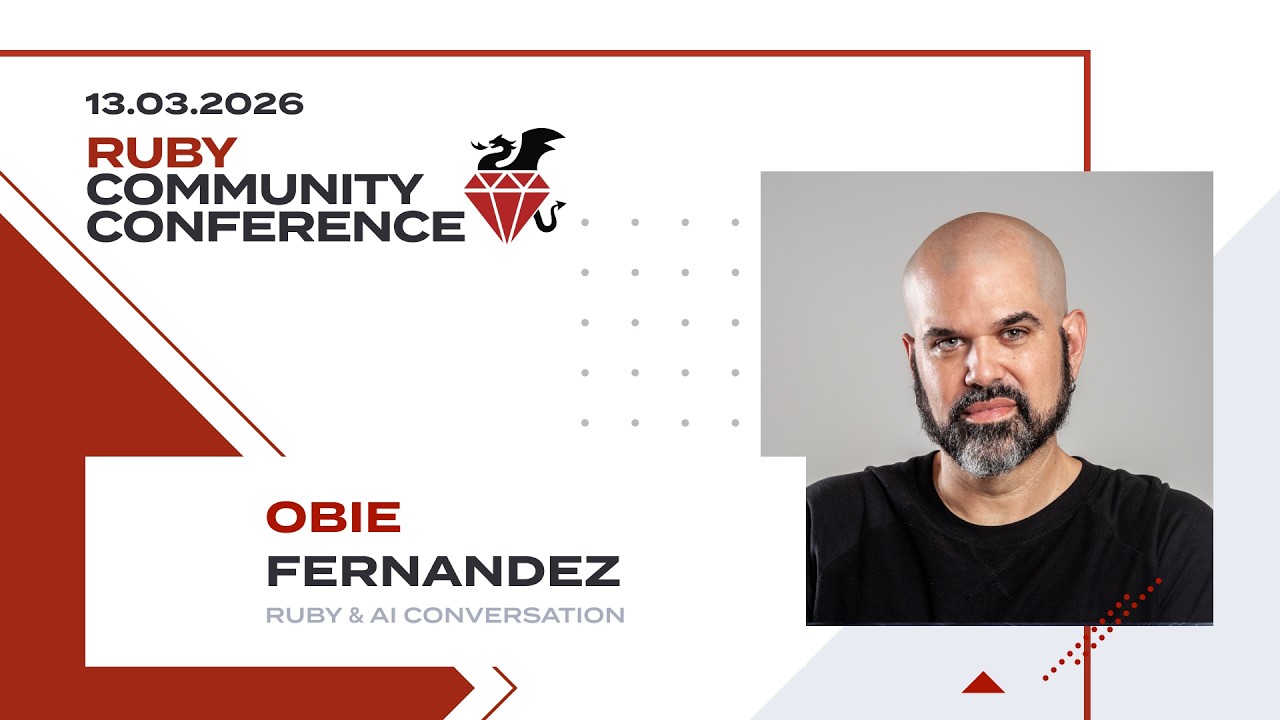 Obie Fernandez presenting Ruby & AI conversation